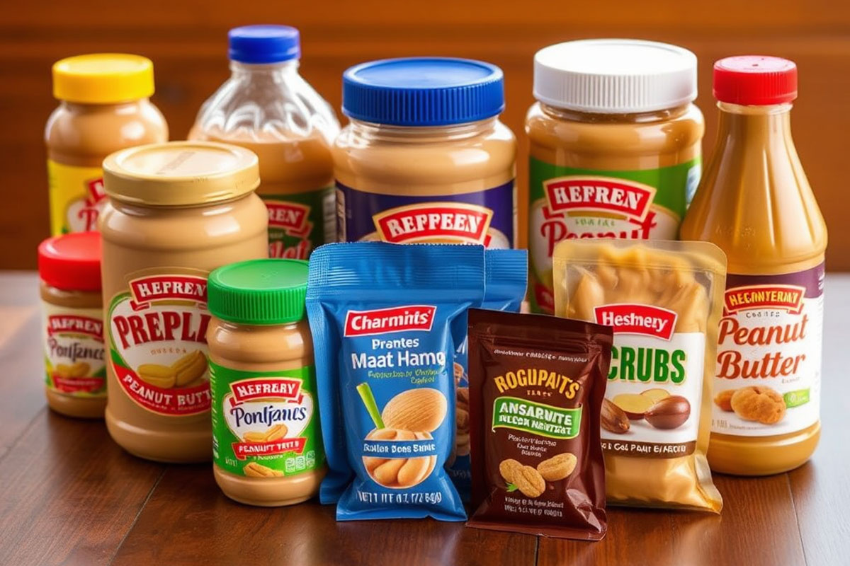 Various peanut butter packaging