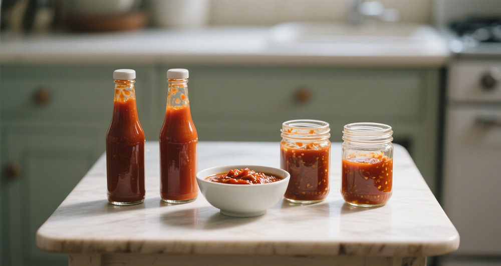hot sauce on the table