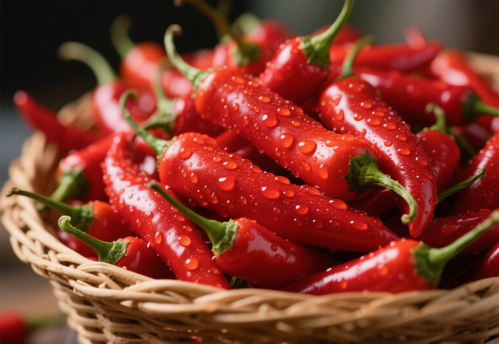 bright red chillies