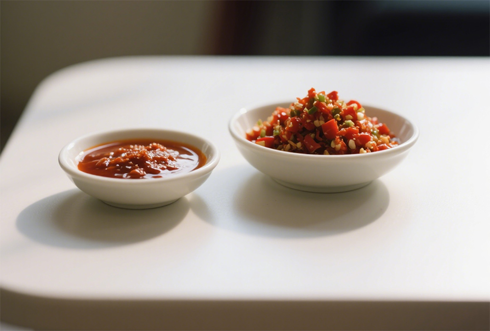 hot sauce and chopped peppers
