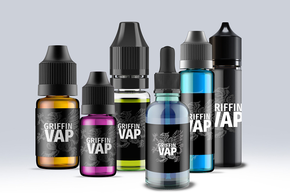 various e-liquid bottle 