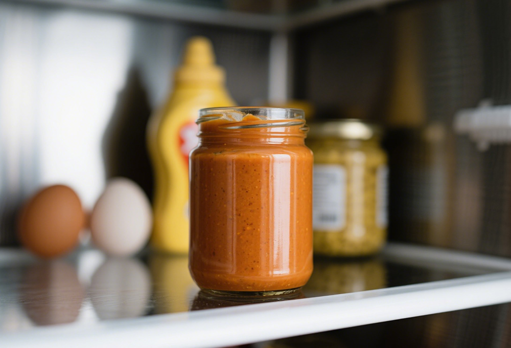 cream tomato sauce stored in the refrigerator