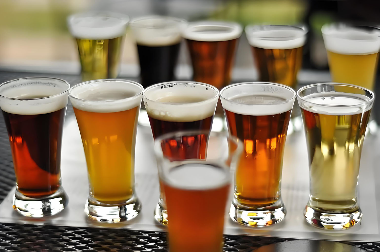 Various types of beer