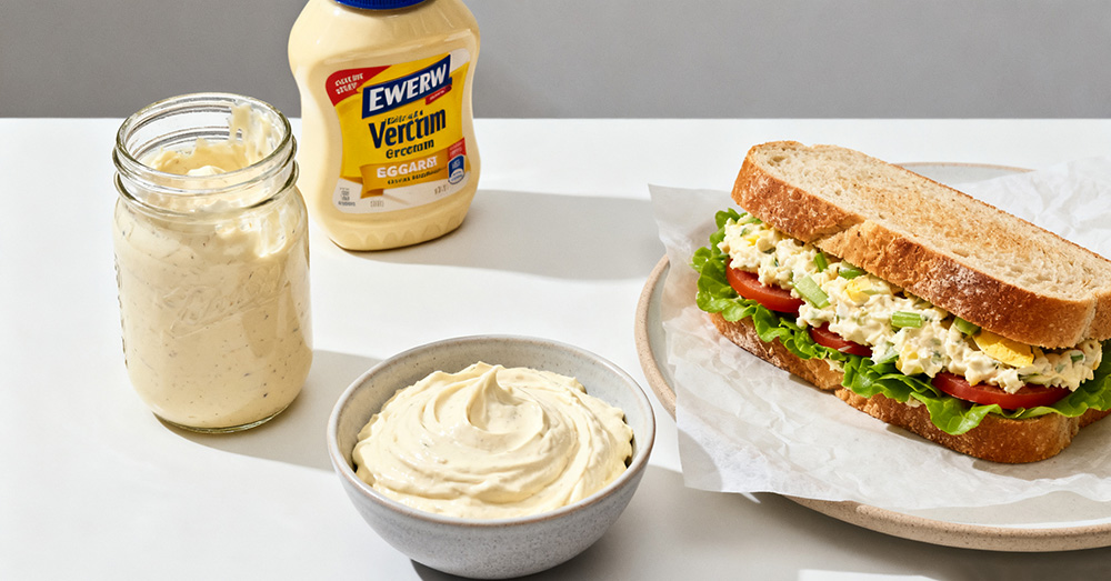 Mayonnaise and sandwiches