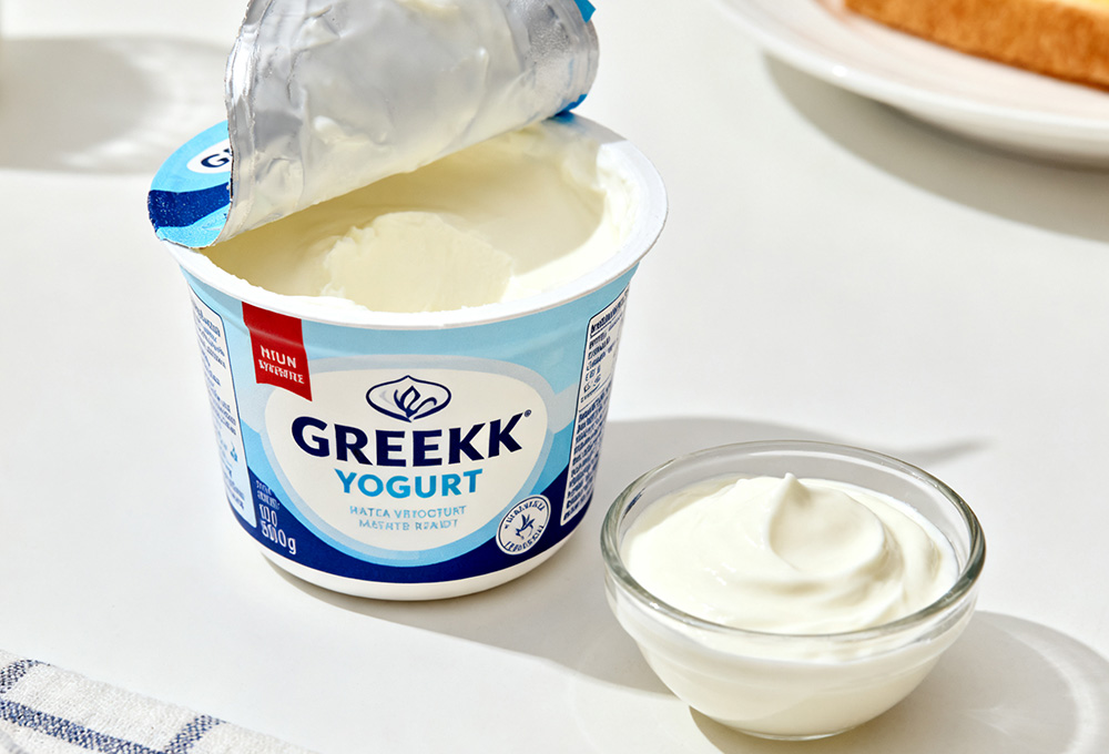 greek yogurt in a bowl