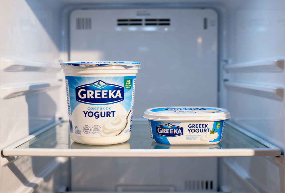 greek yogurt in the fridge
