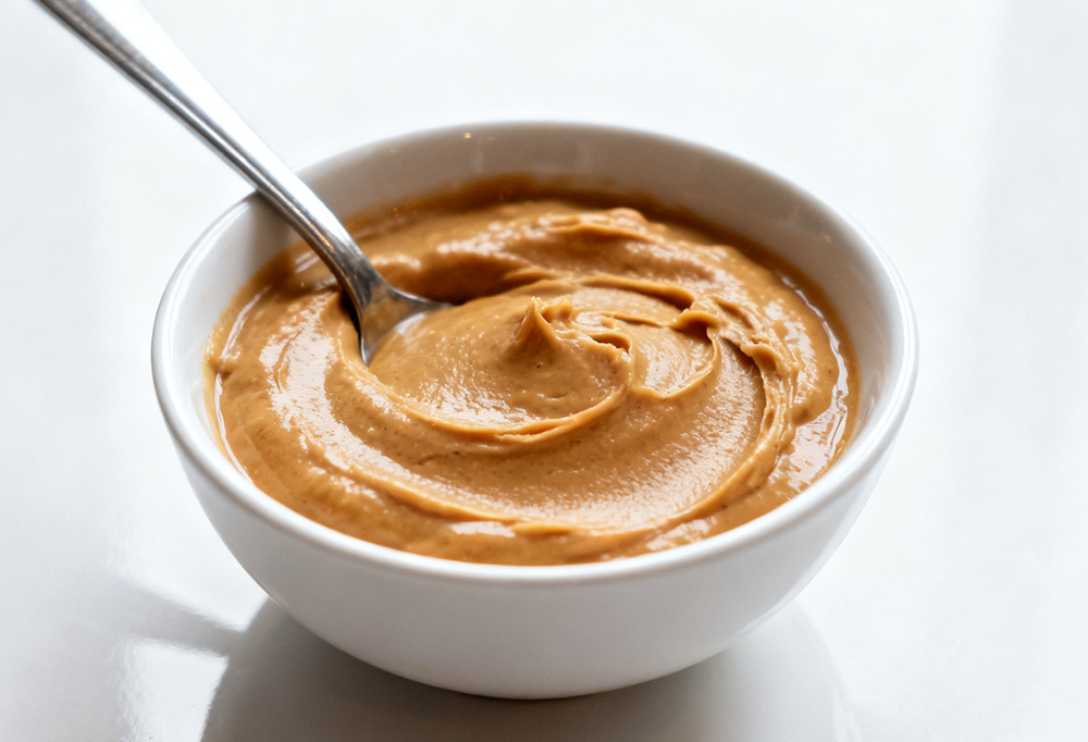 peanut butter in the bowl