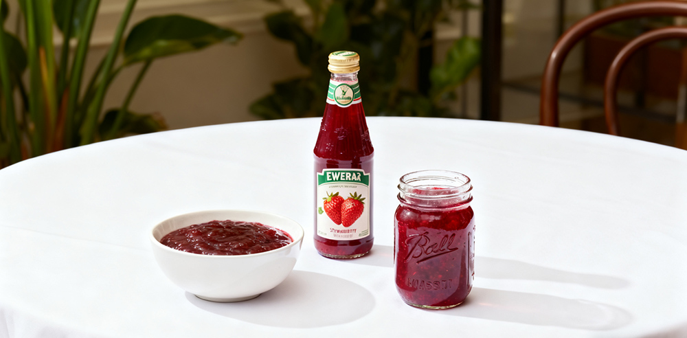 jam on the dining table