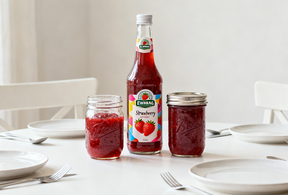 two jars of jam and one jar of jam