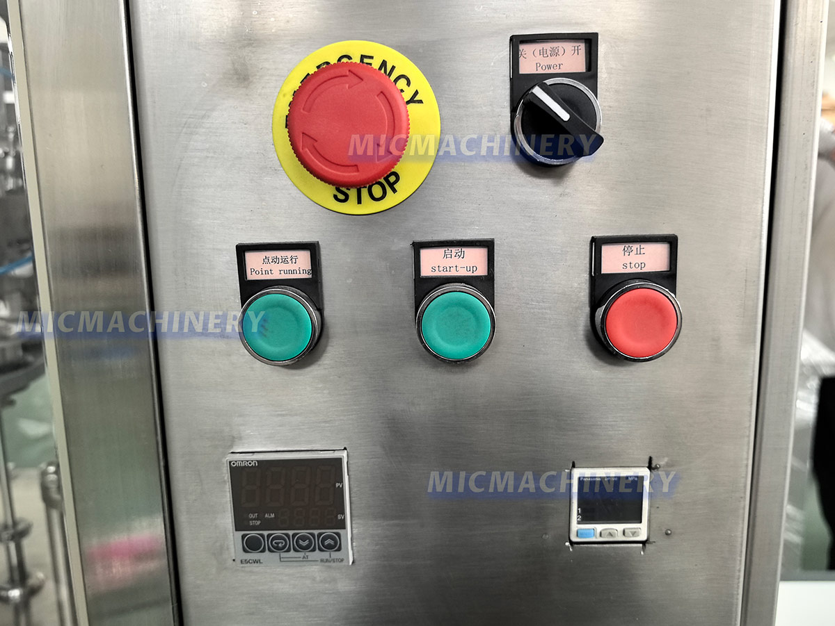 tube filling machine Control Button