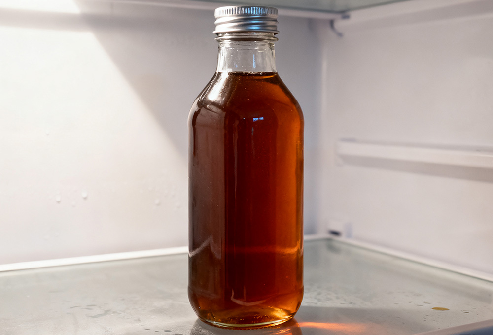 honey syrup in the refrigerator