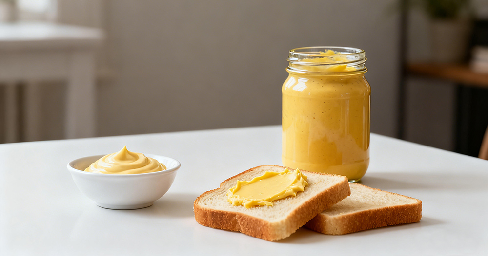 mayonnaise and toast