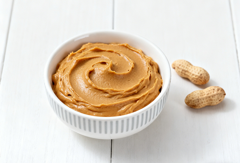 peanut butter in the bowl