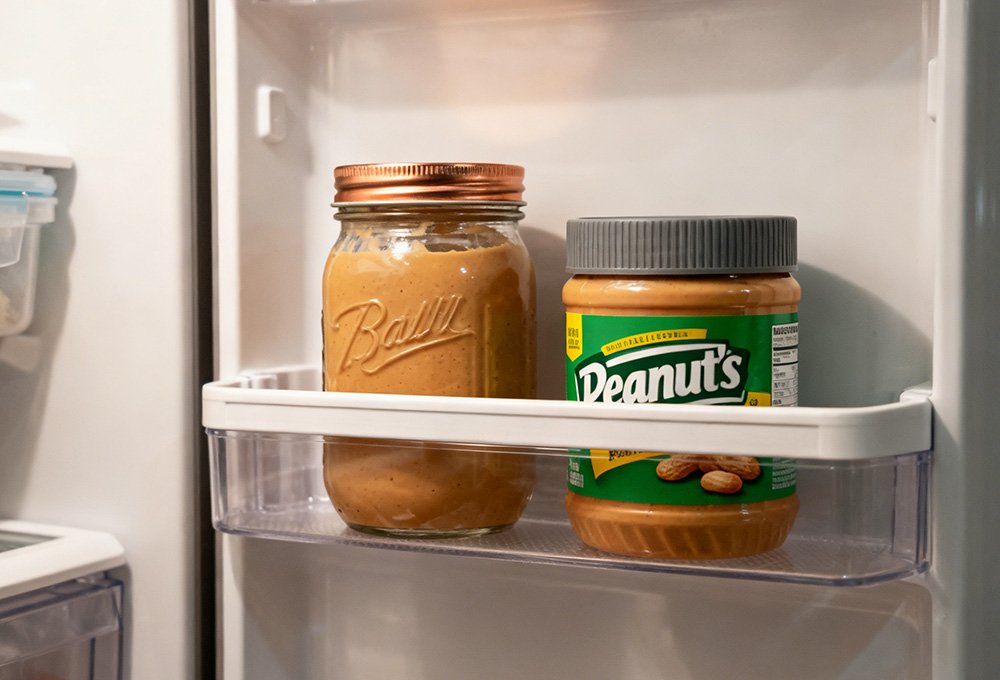 peanut butter in the fridge