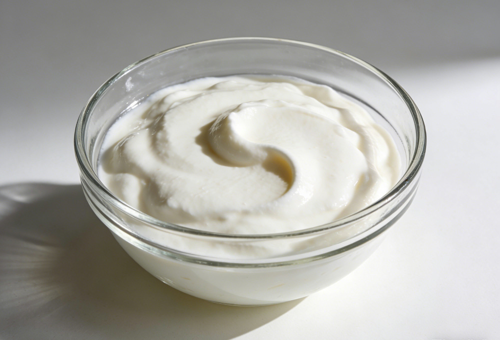 a bowl of greek yogurt
