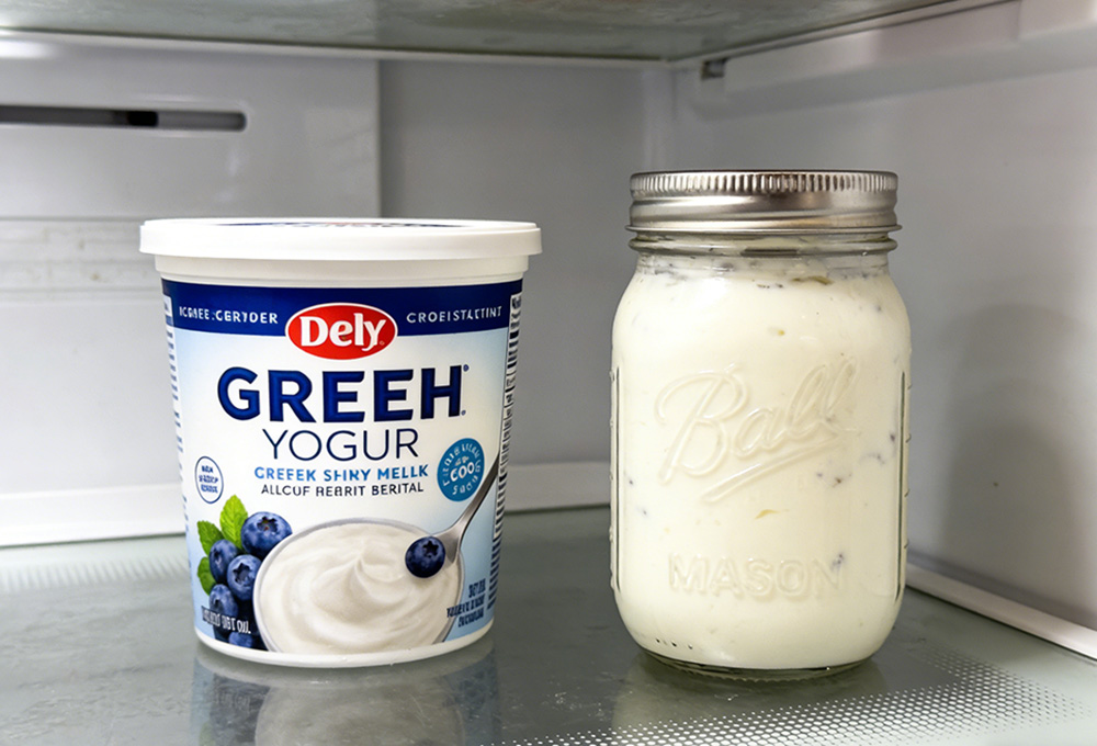 greek yogurt in the fridge