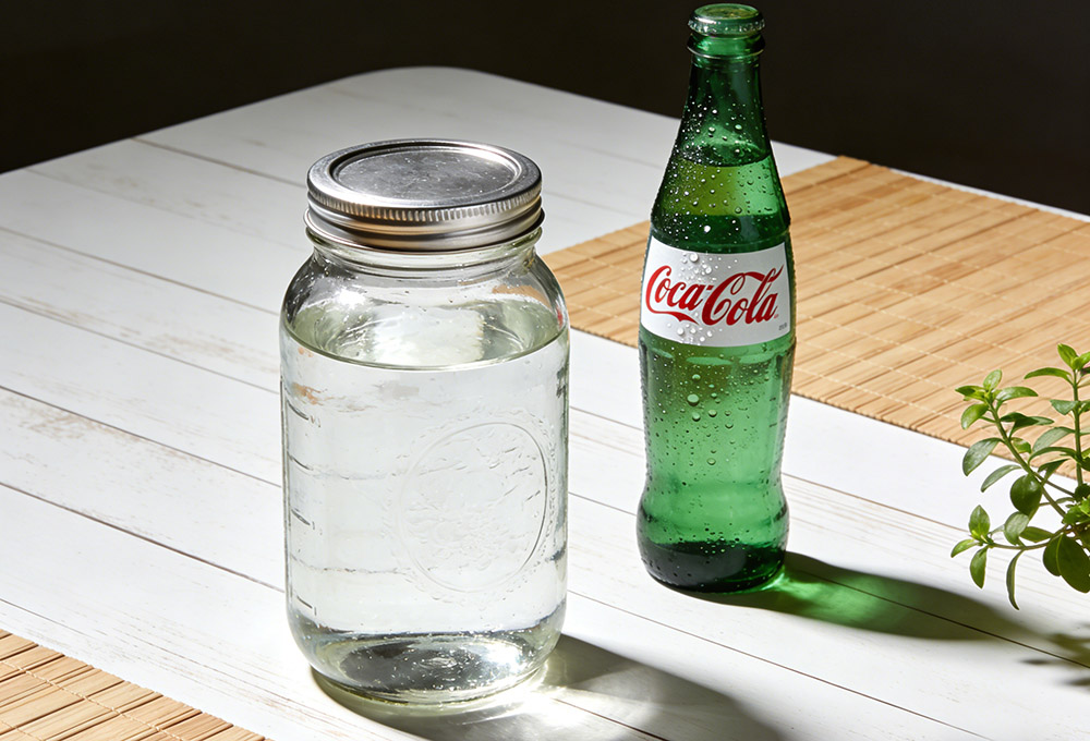 one can and one bottle of soda water