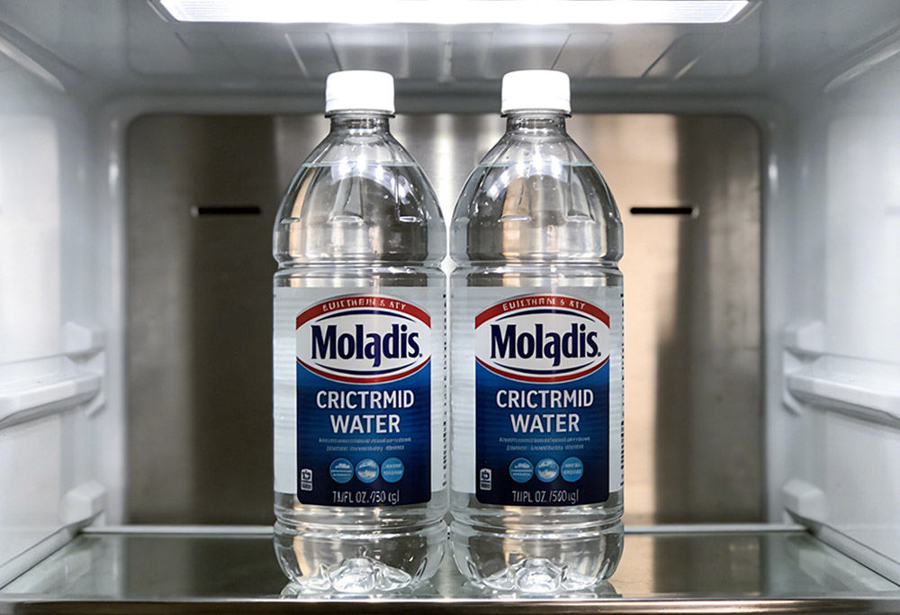 distilled water in the refrigerator