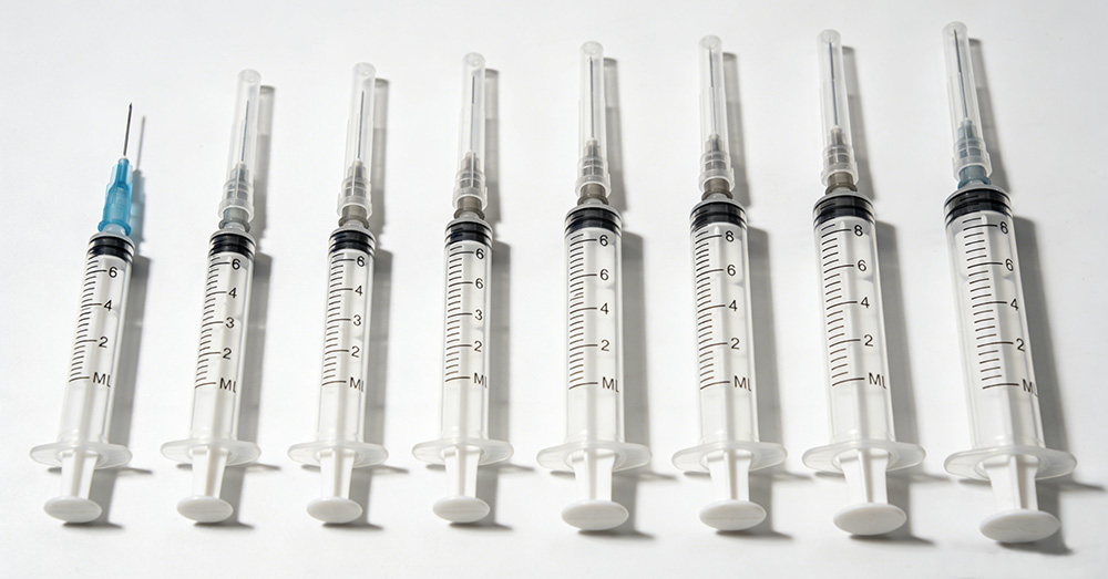 eight syringes