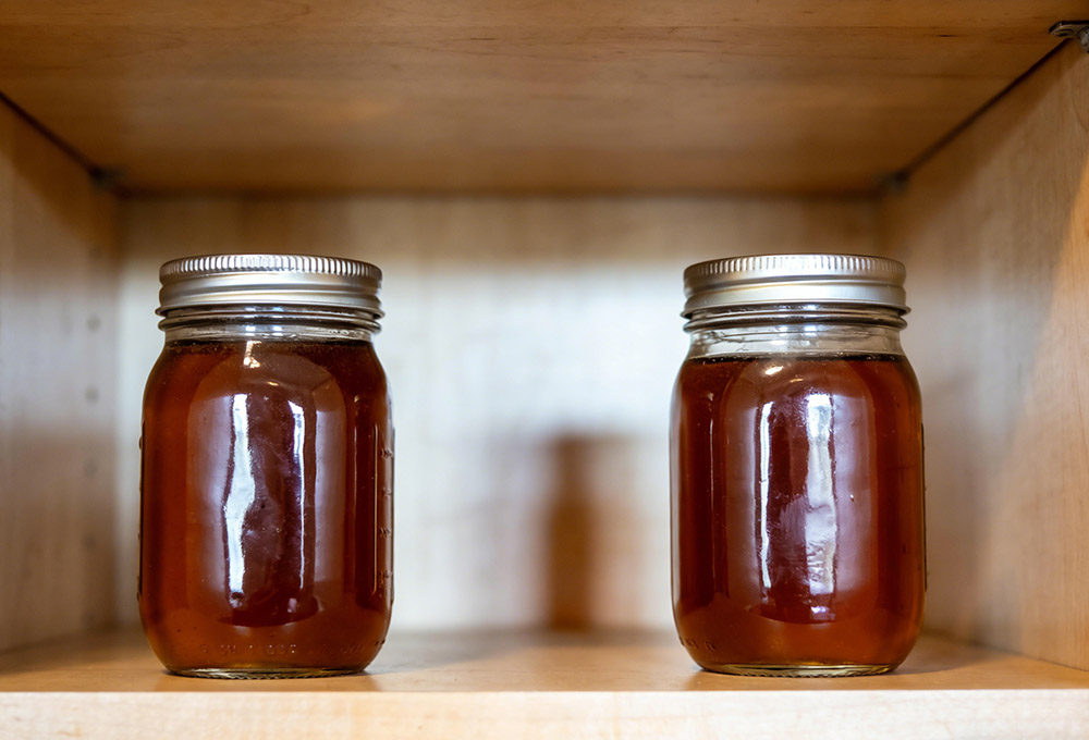 maple candy stored in the cabinet