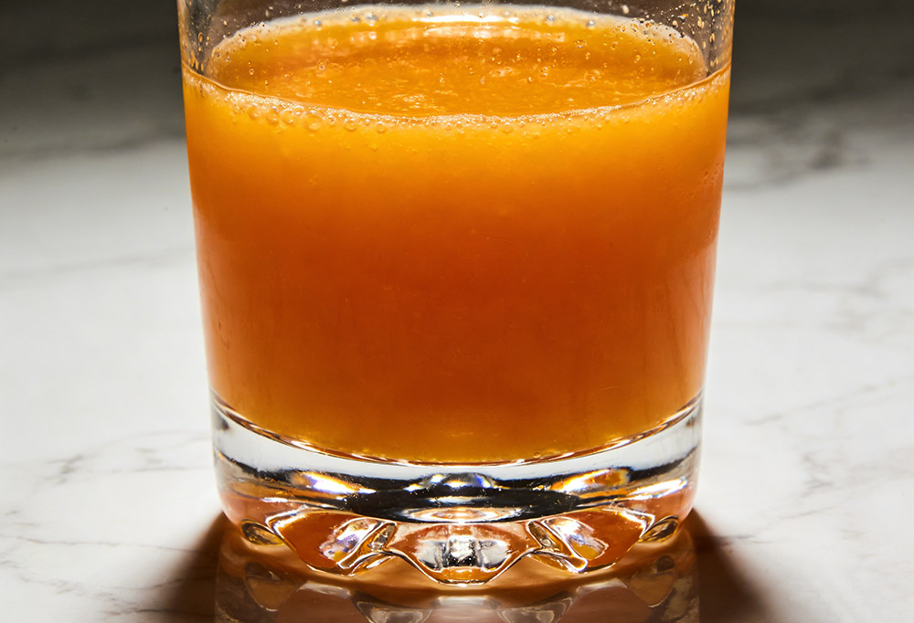a glass of orange juice