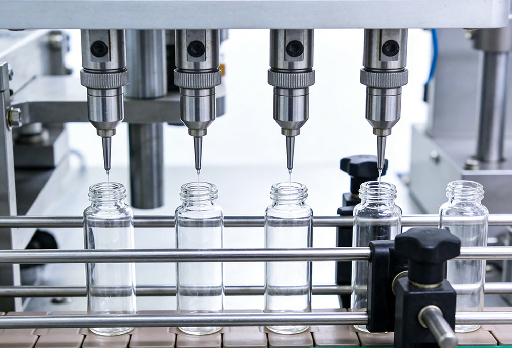 vial filling in progress