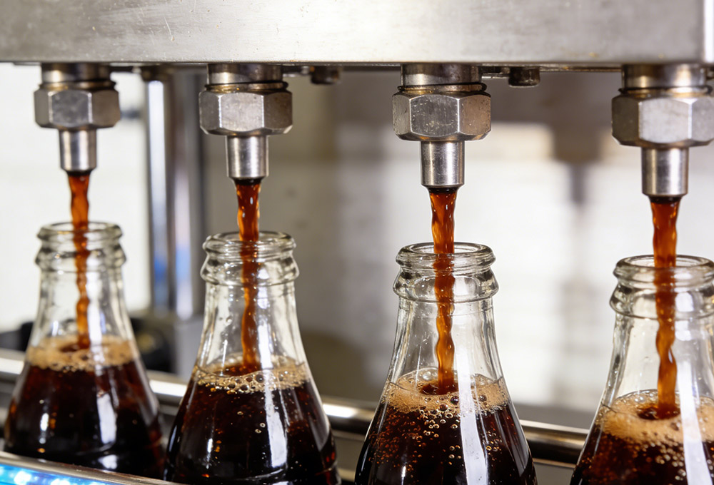 fill the bottle with cola