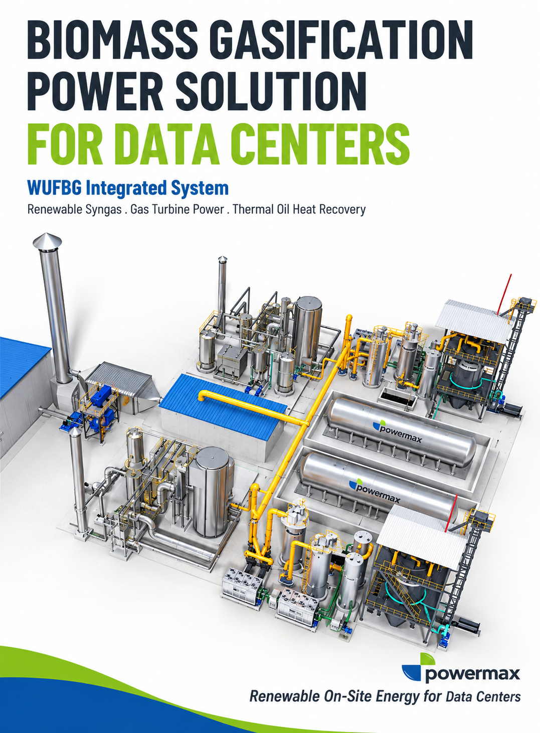 WUFBG biomass gasification power solution for data centers