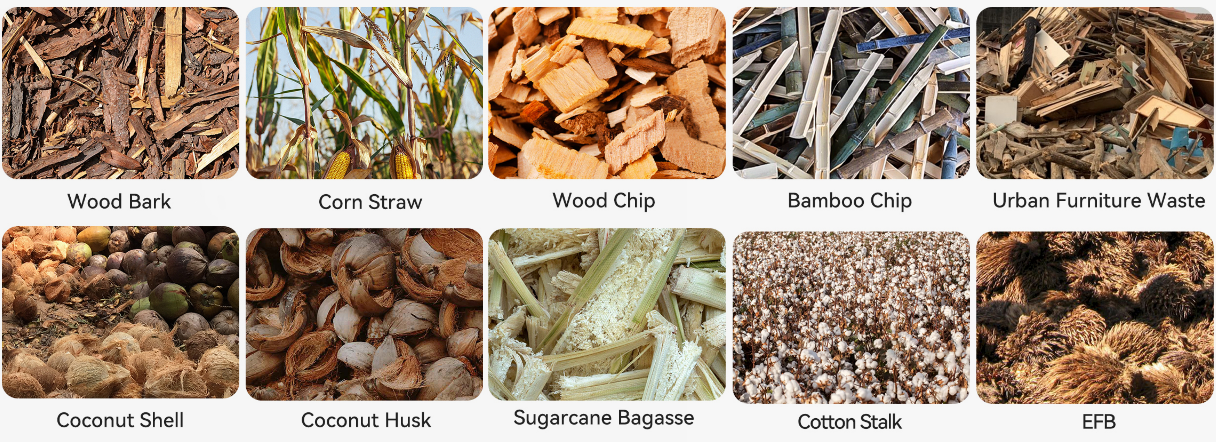 Biomass feedstocks for POWERMAX gasification systems