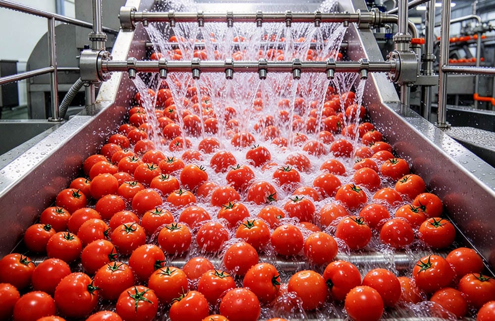 Cleaning tomatoes