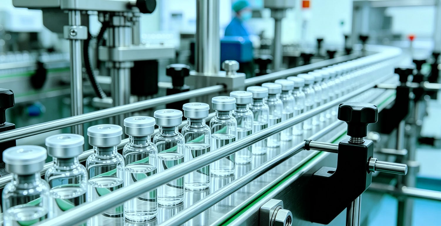 Vial filling production line