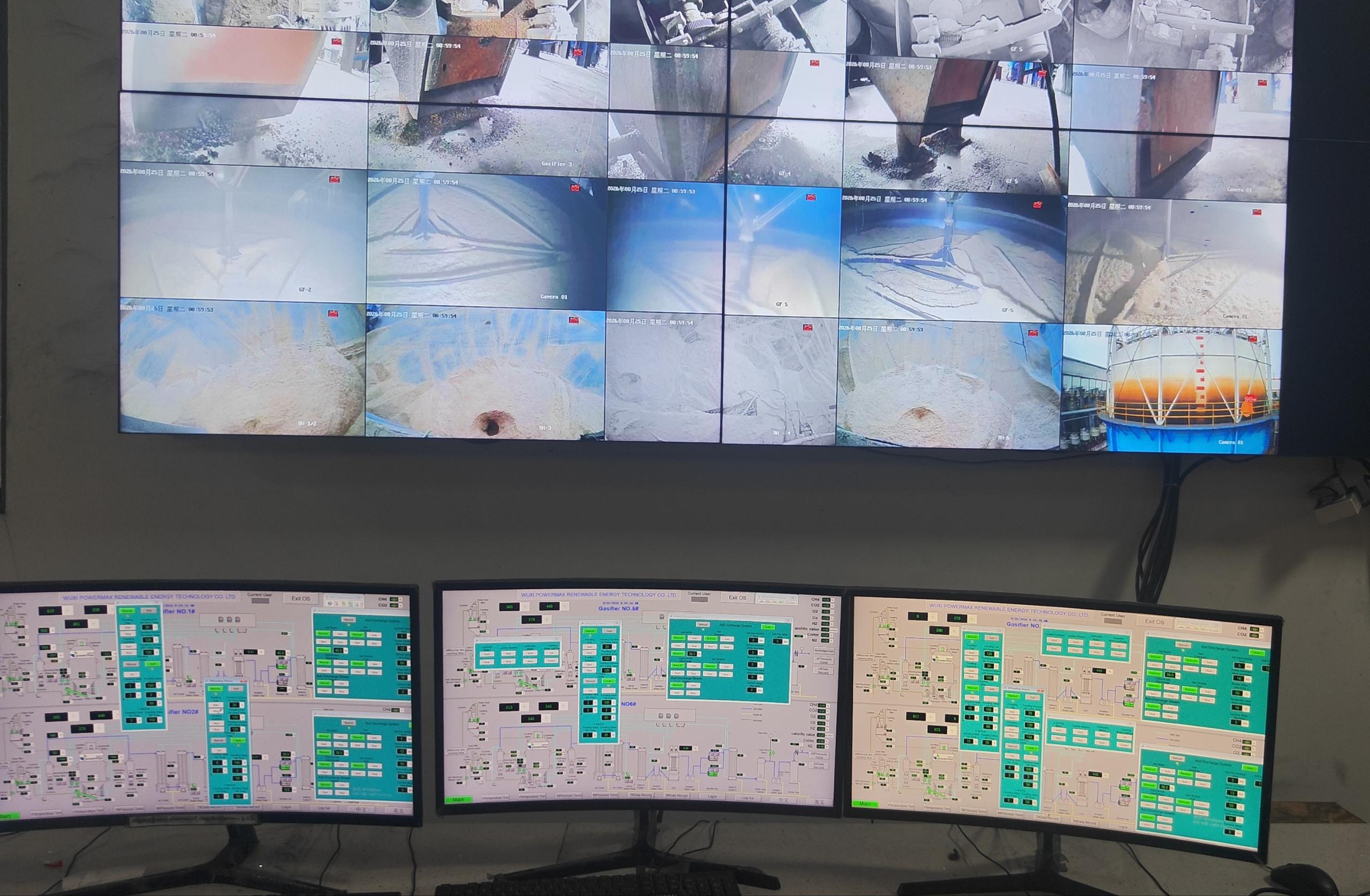 PLC monitoring and control system for the 12MW rice husk gasification project in Myanmar