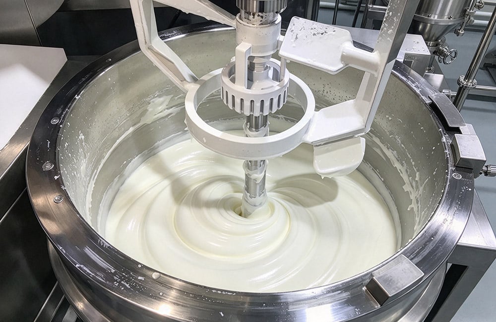 Vacuum emulsifying mixer