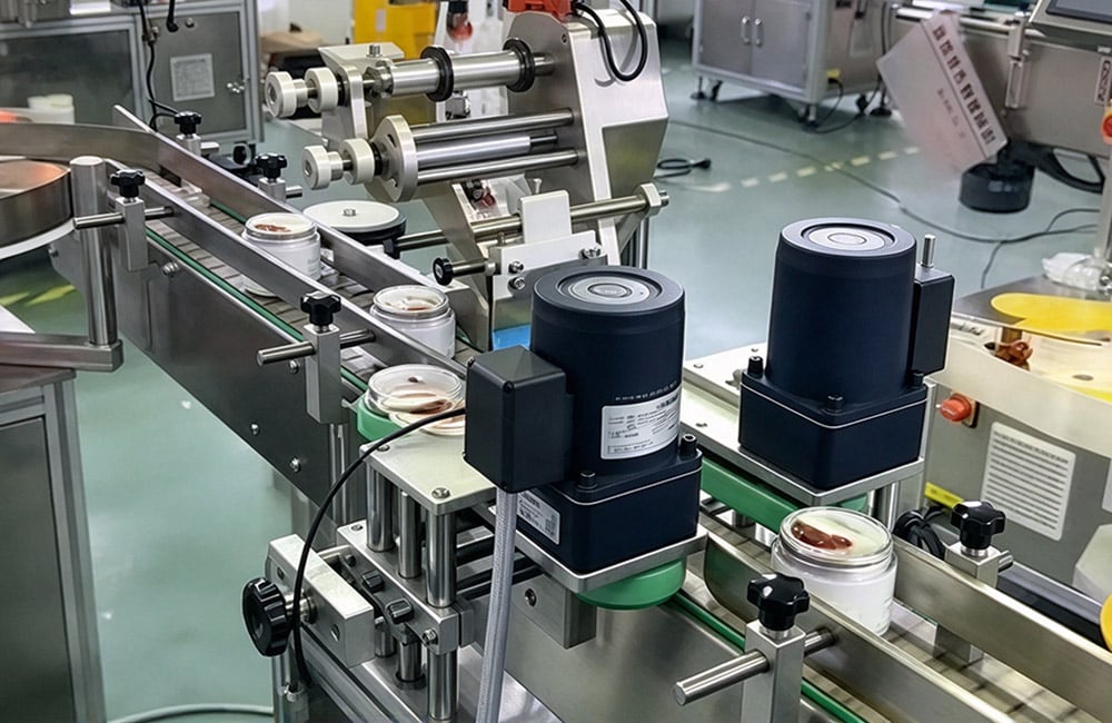 Cosmetic bottle labeler