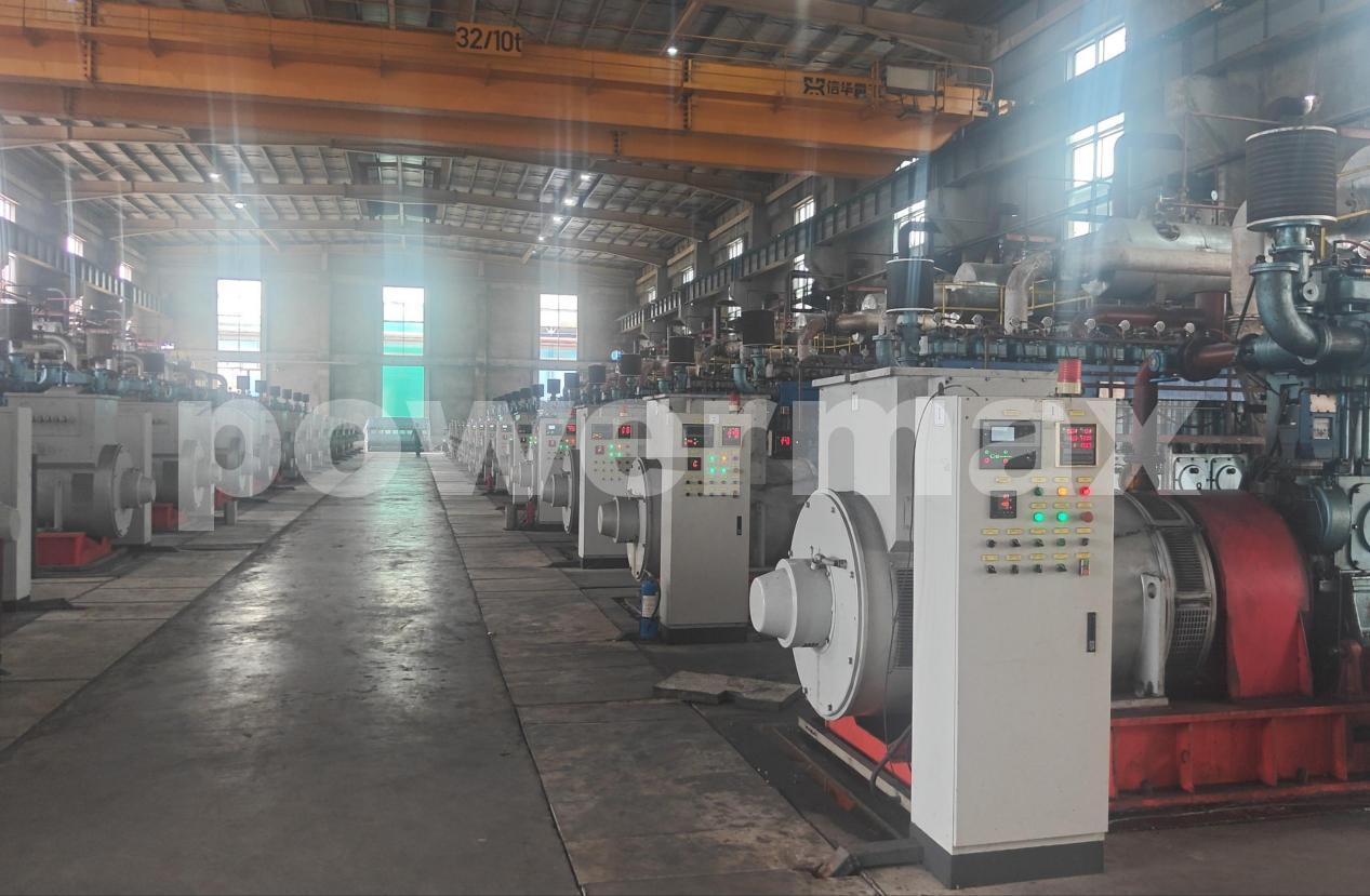 Gas generator sets at Myanmar 12 MW rice husk biomass gasification power plant
