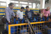 Russian customer inspect the strut roll forming machine